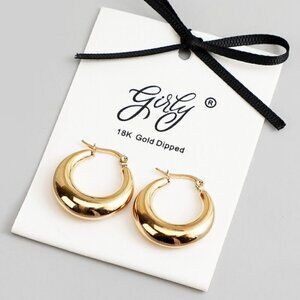 18K GOLD HOOP EARRINGS
